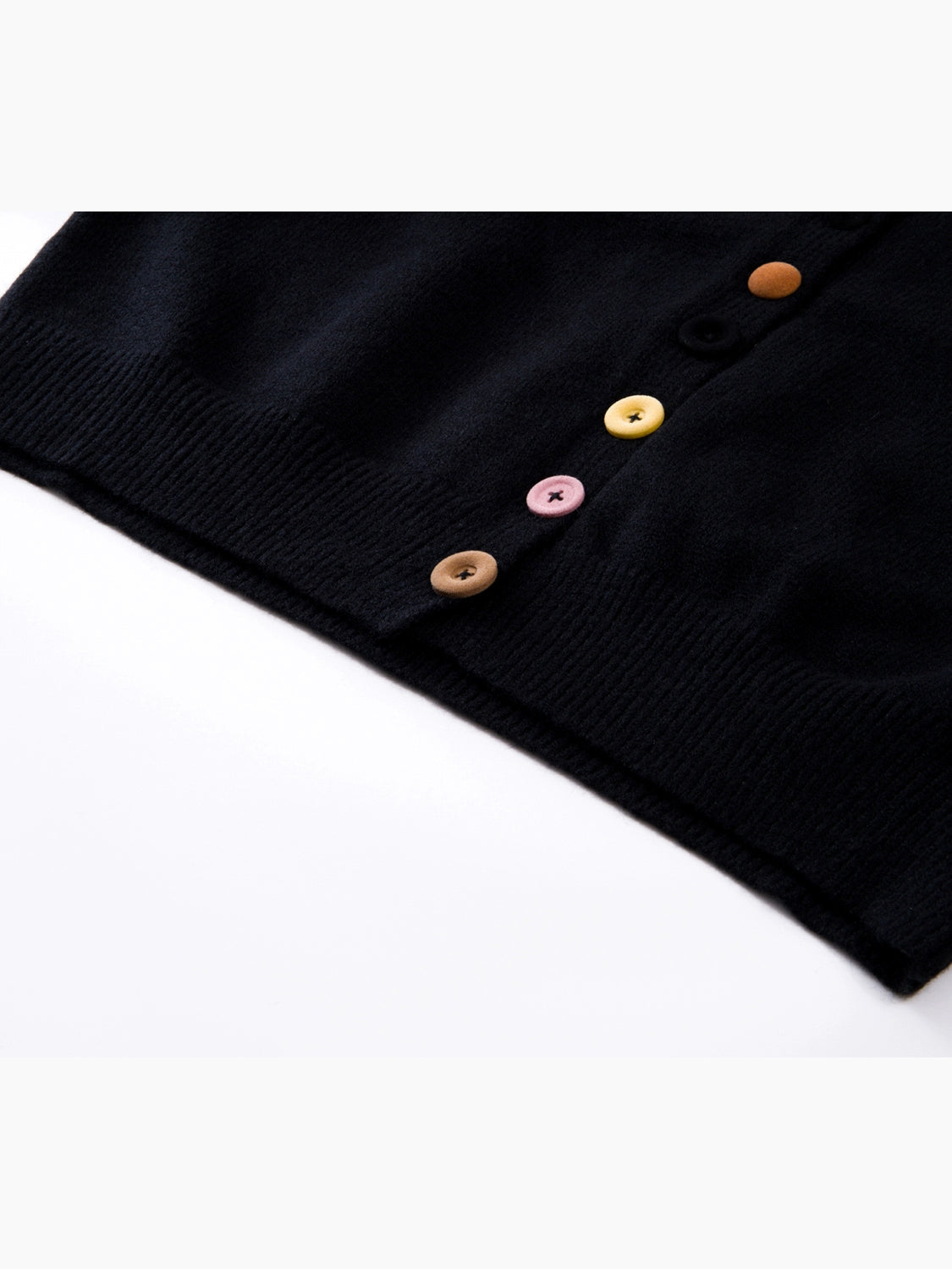 ハイネックカラフルボタンカーディガン|上品カジュアル ニットトップス(HU295)