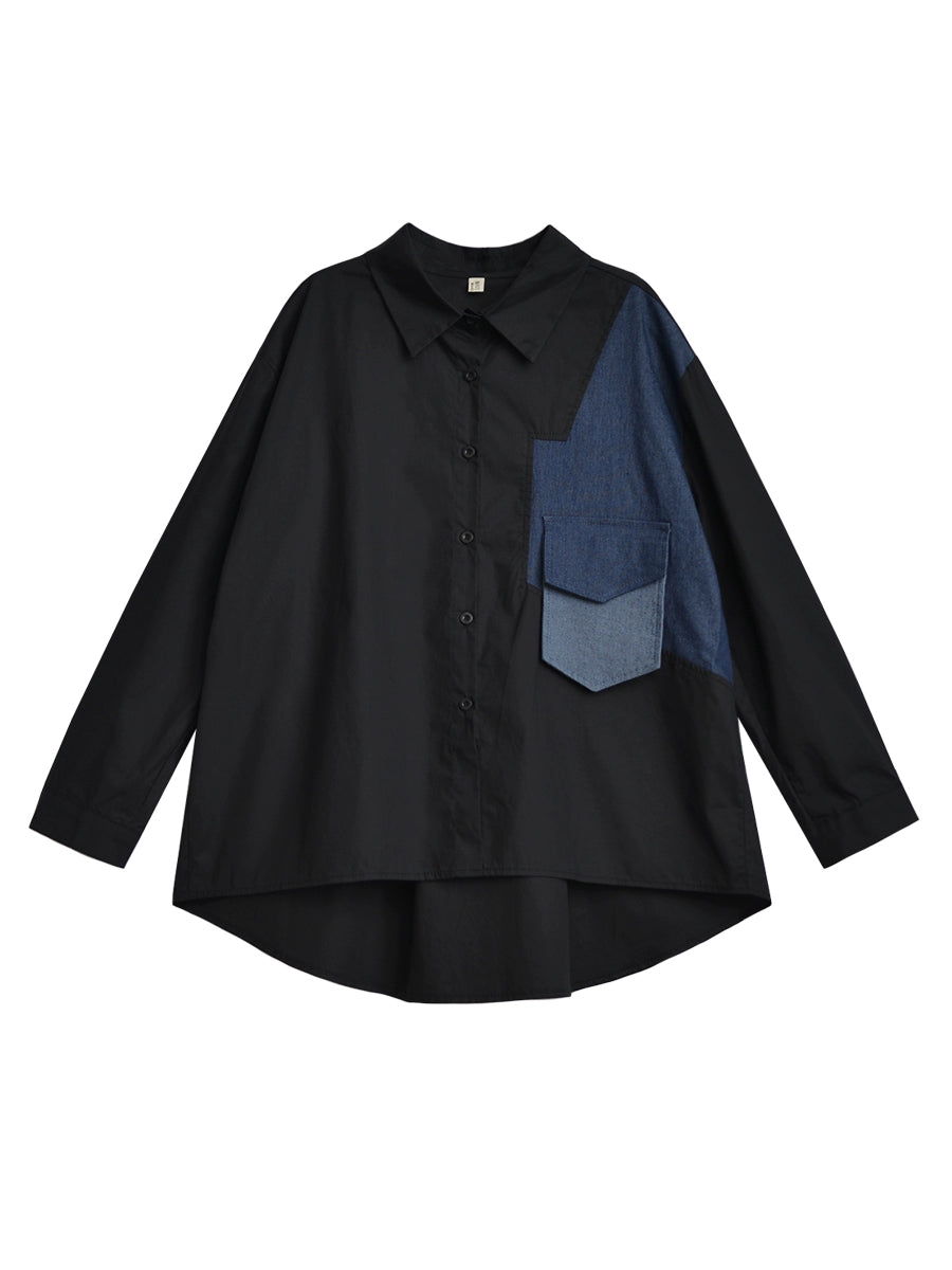 デニムポケットシャツ|ロングスリーブシャツ(MF302)