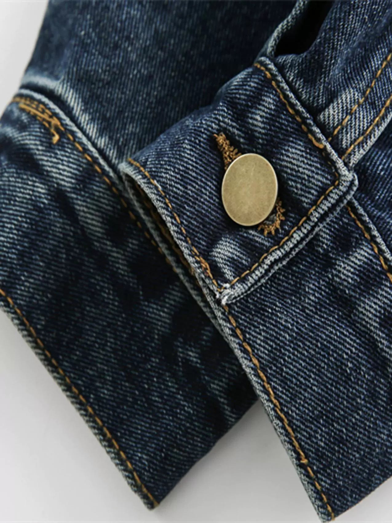 ヴィンテージデニムジャケット|刺繍ワッペン付きオーバーサイズ(CZ195)