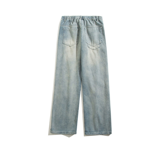 アメリカンストリート パッチワークデニム|ワイドジーンズ(MF291)