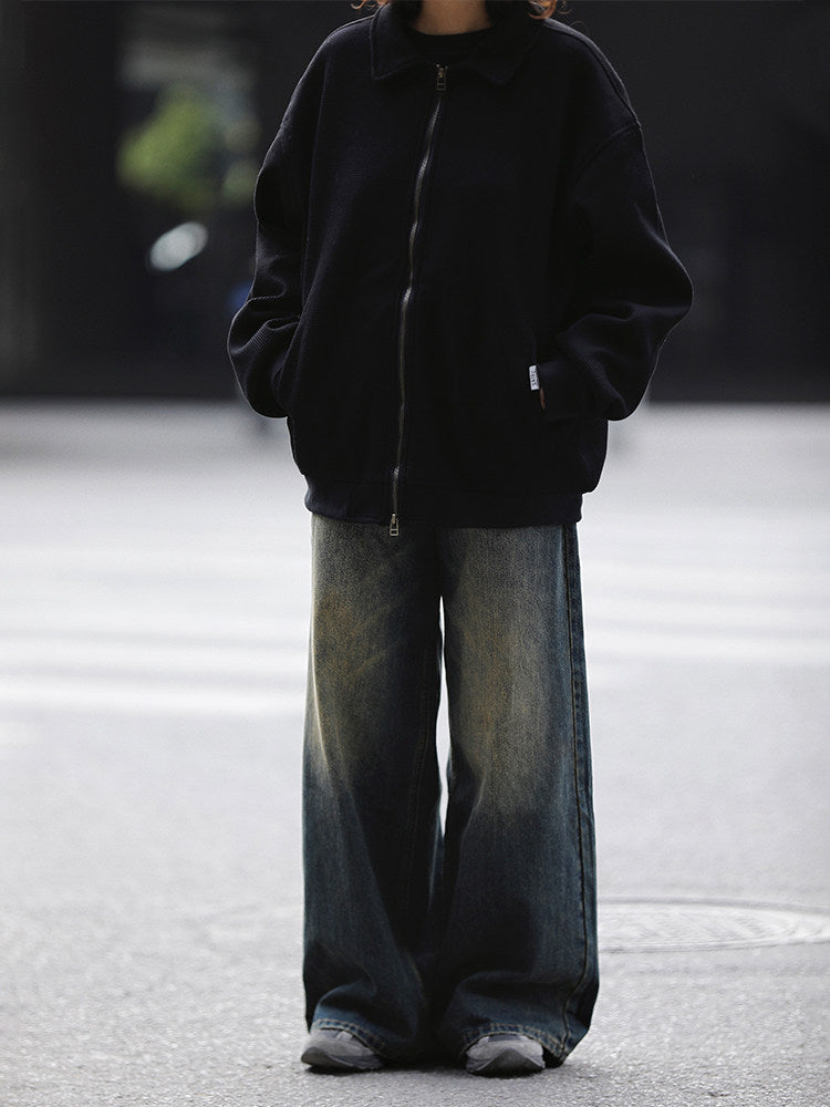 美式ヴィンテージ・ウォッシュワイドデニム(CZ402)