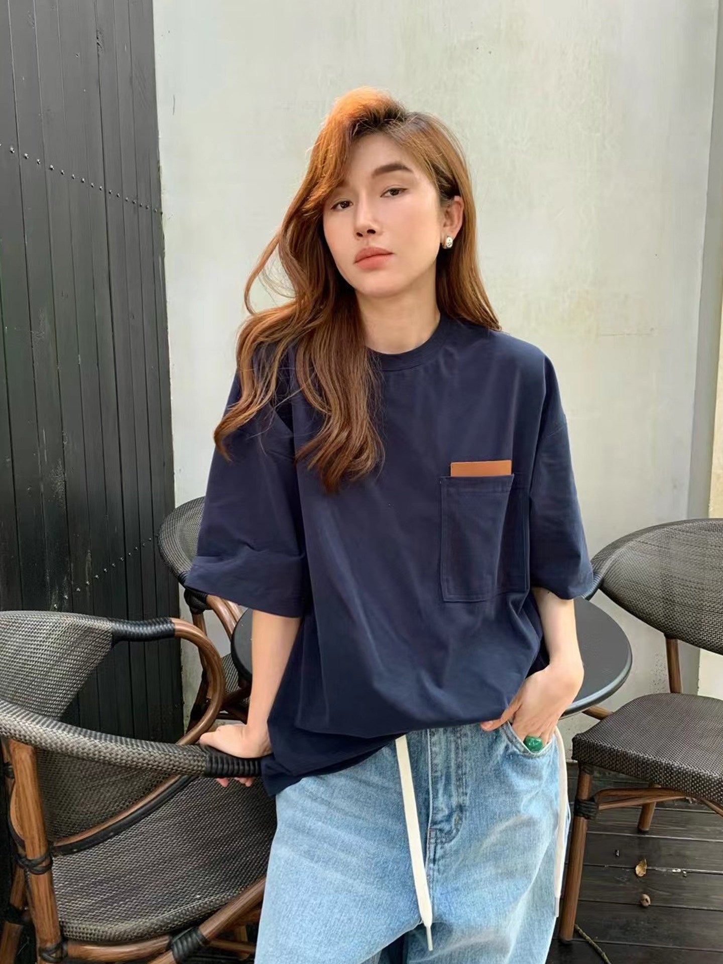 無地ゆったり半袖Tシャツ（AVN021）