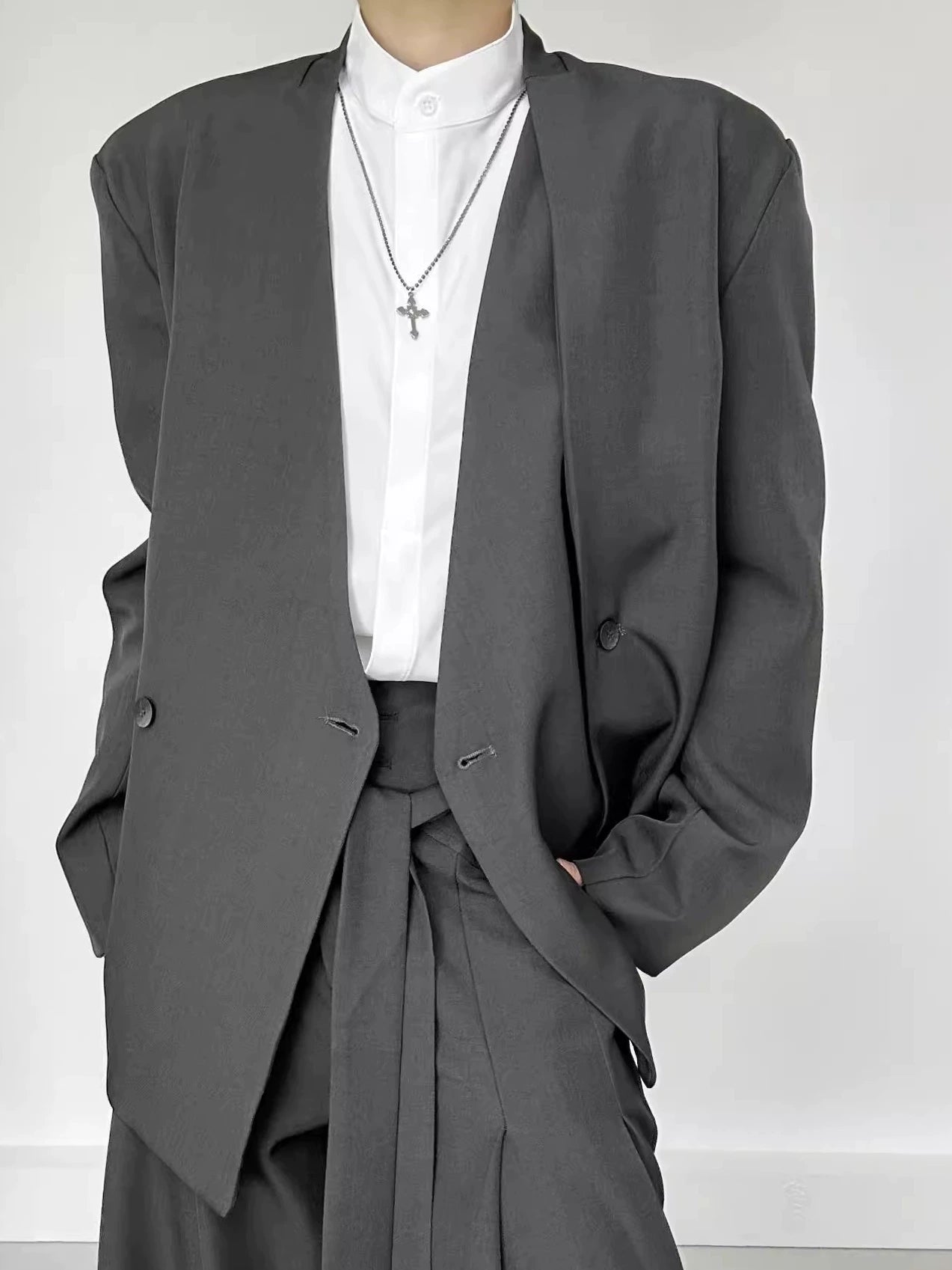 レトロモード調 飄帯付き西装ジャケット(MF288)