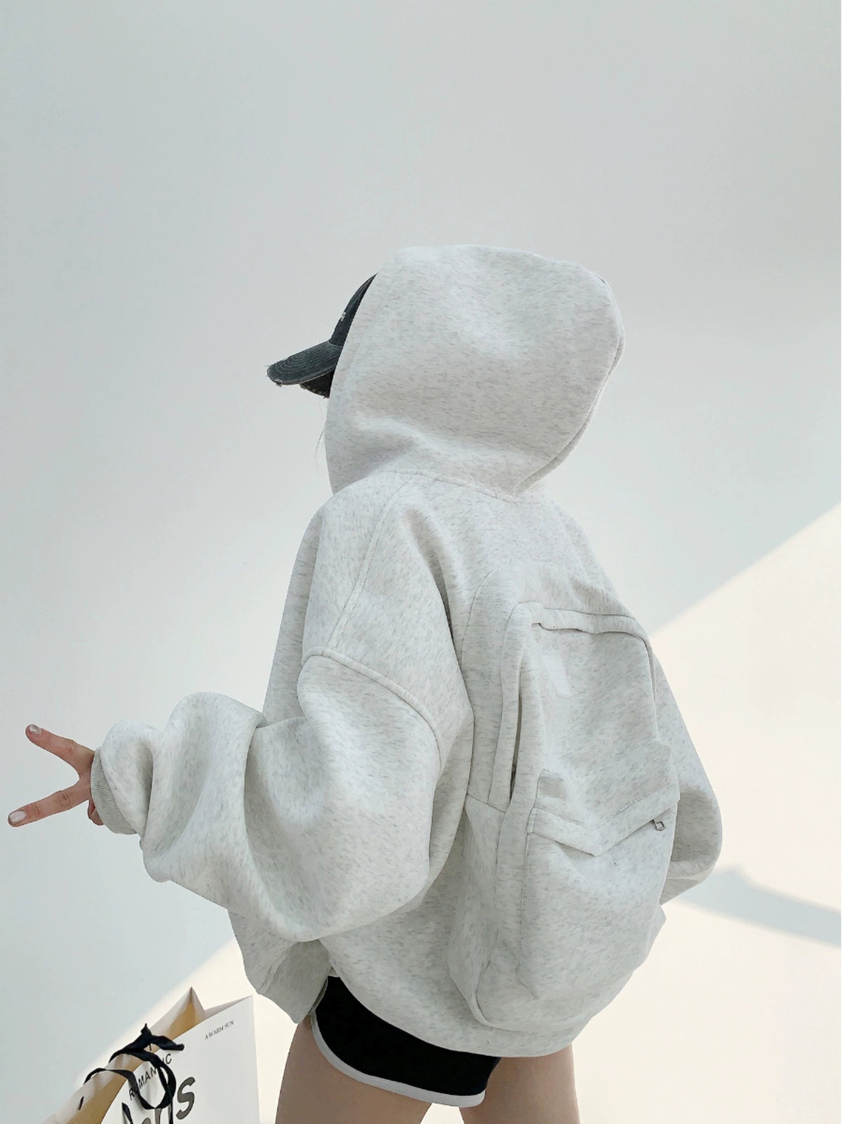 バックパックデザインフーディジャケット(HU290)