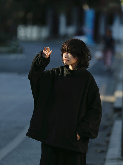 日系ボア半高襟プルオーバー(HU100)