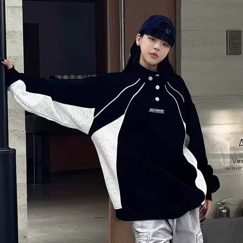 切替デザイン オーバーサイズトレーナー(MF289)