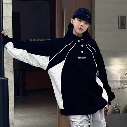 切替デザイン オーバーサイズトレーナー(MF289)