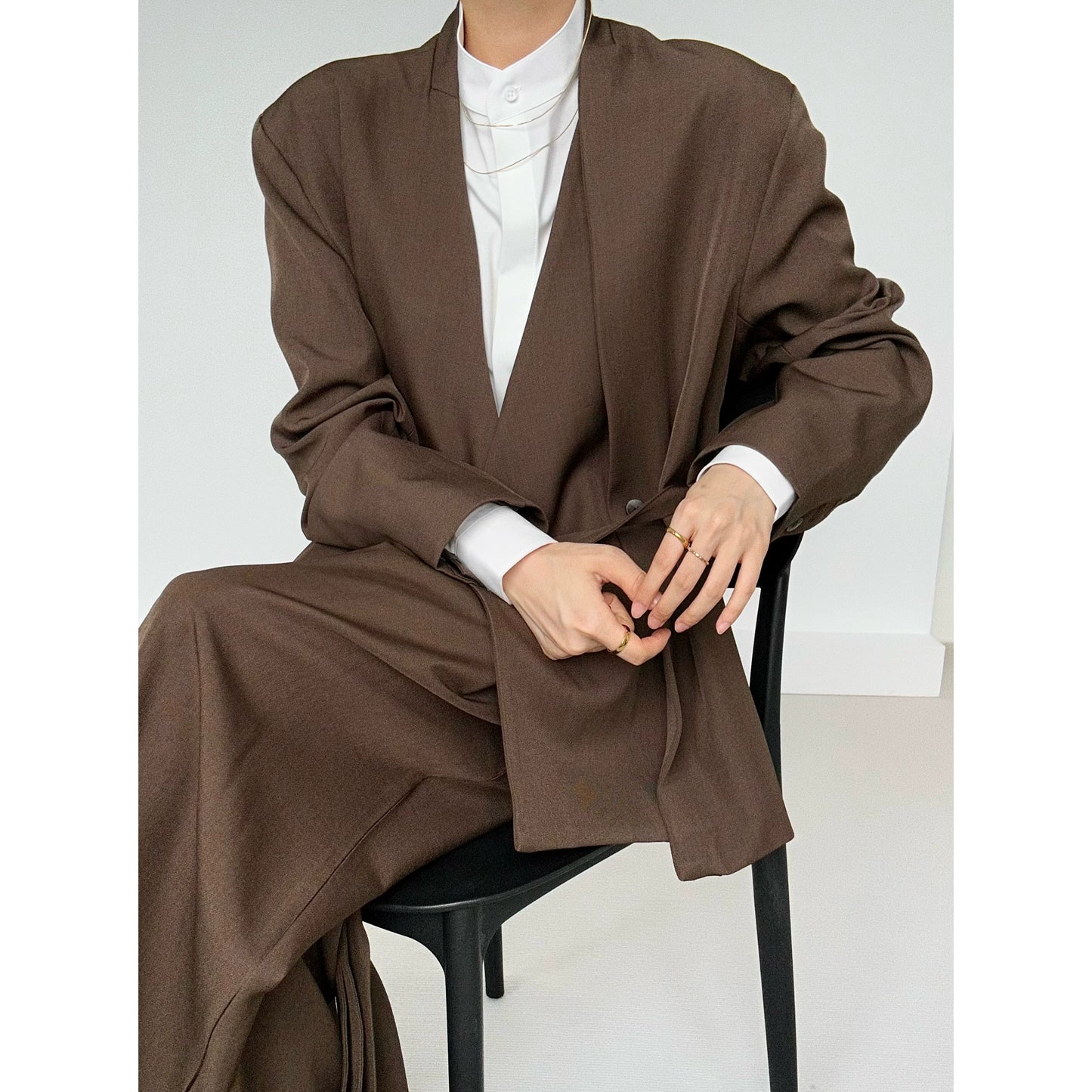 レトロモード調 飄帯付き西装ジャケット(MF288)