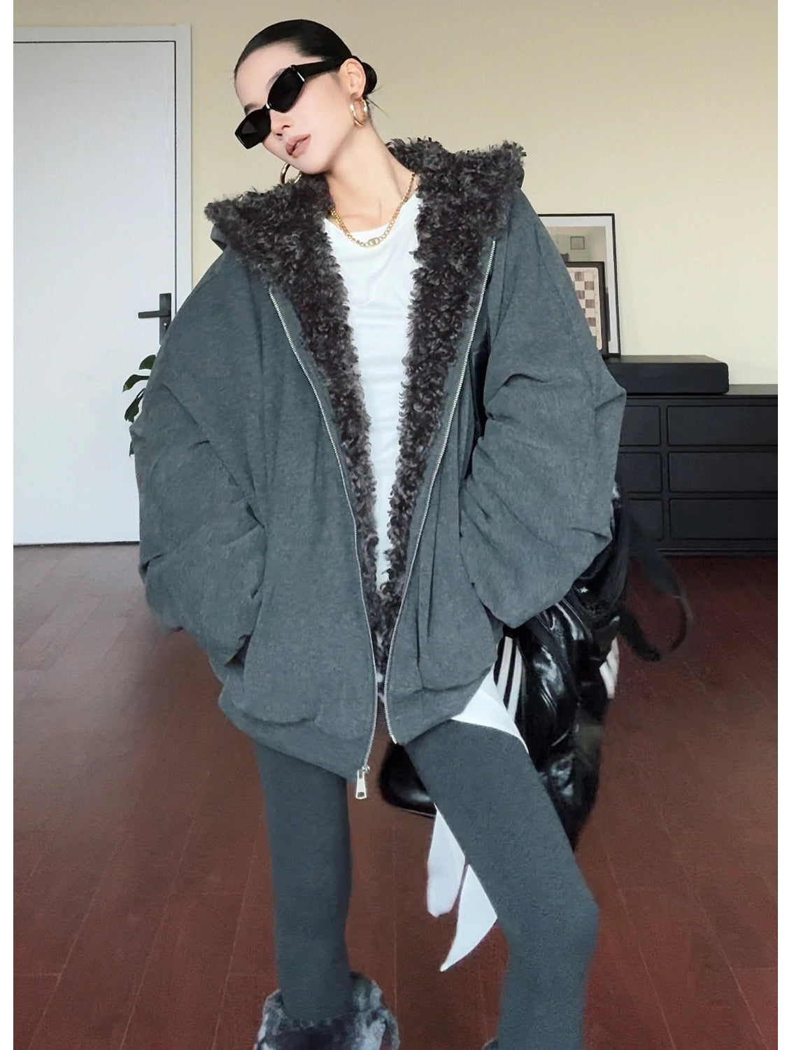 ふわもこ裏地×重厚感のあるビッグシルエット(CZ030)