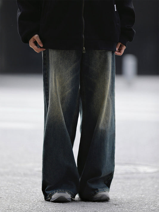 美式ヴィンテージ・ウォッシュワイドデニム（CZ402）