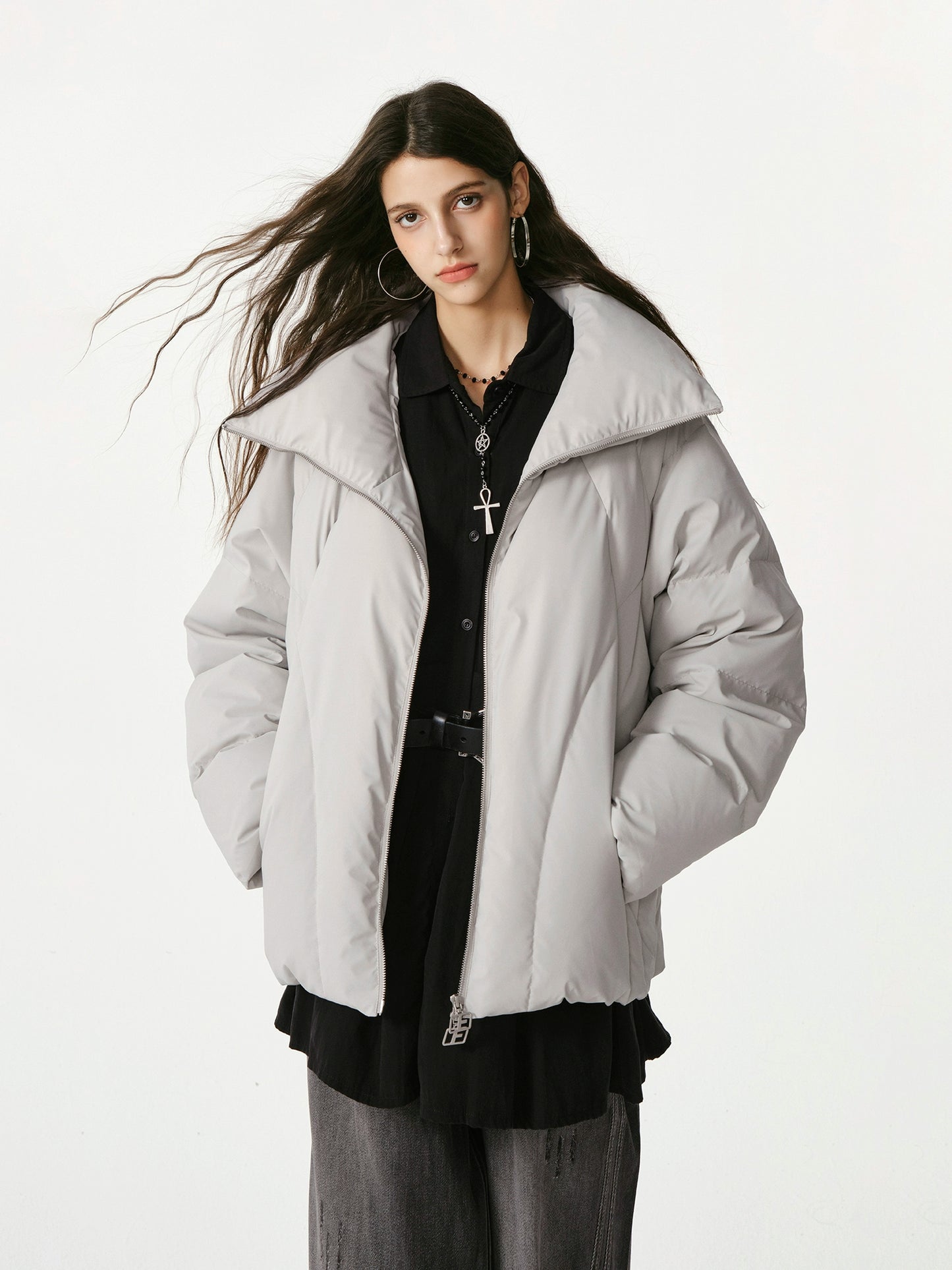 立ち襟防風アウター｜カップル兼用 冬用高機能防寒（FNーDWN01）