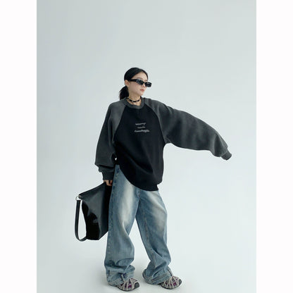 ヴィンテージ裏起毛スウェット｜冬のストリートスタイル(HU077)