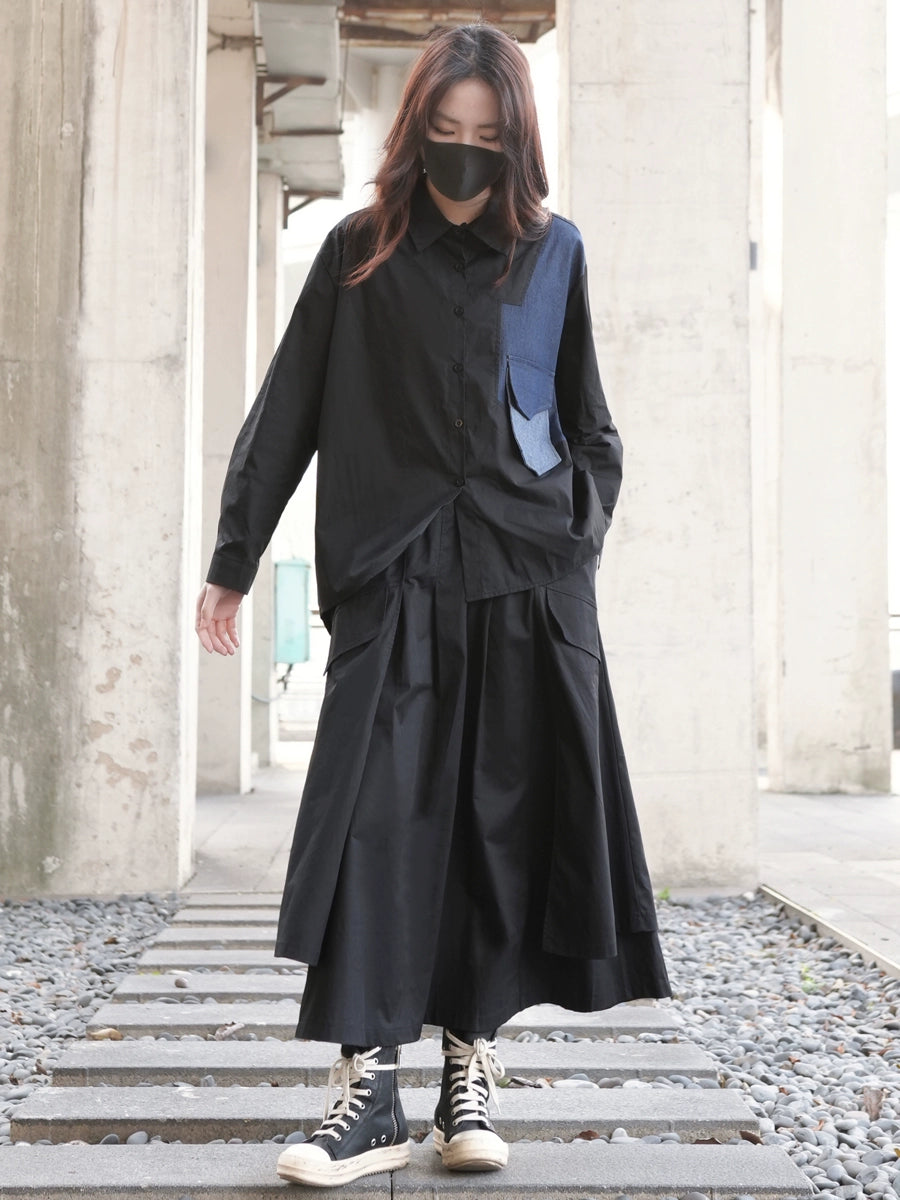 デニムポケットシャツ｜ロングスリーブシャツ（MF302）