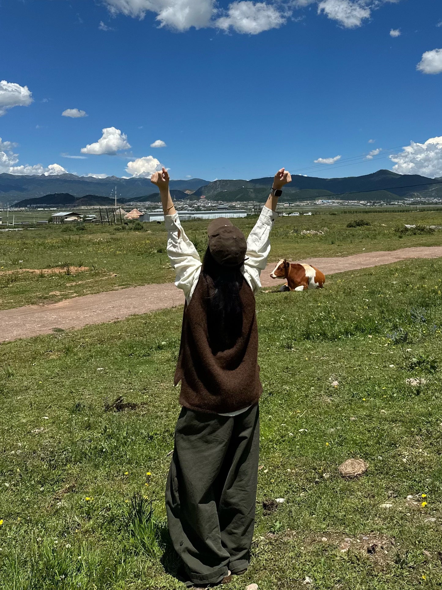 日系レトロ・羊毛混ニットベスト（AVN005）