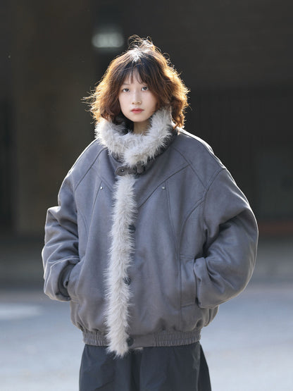 冬のムートンボア・ボリュームあったかジャケット（HU133）