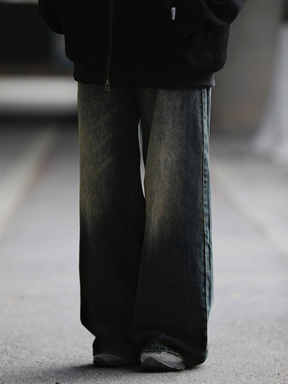 美式ヴィンテージ・ウォッシュワイドデニム（CZ402）