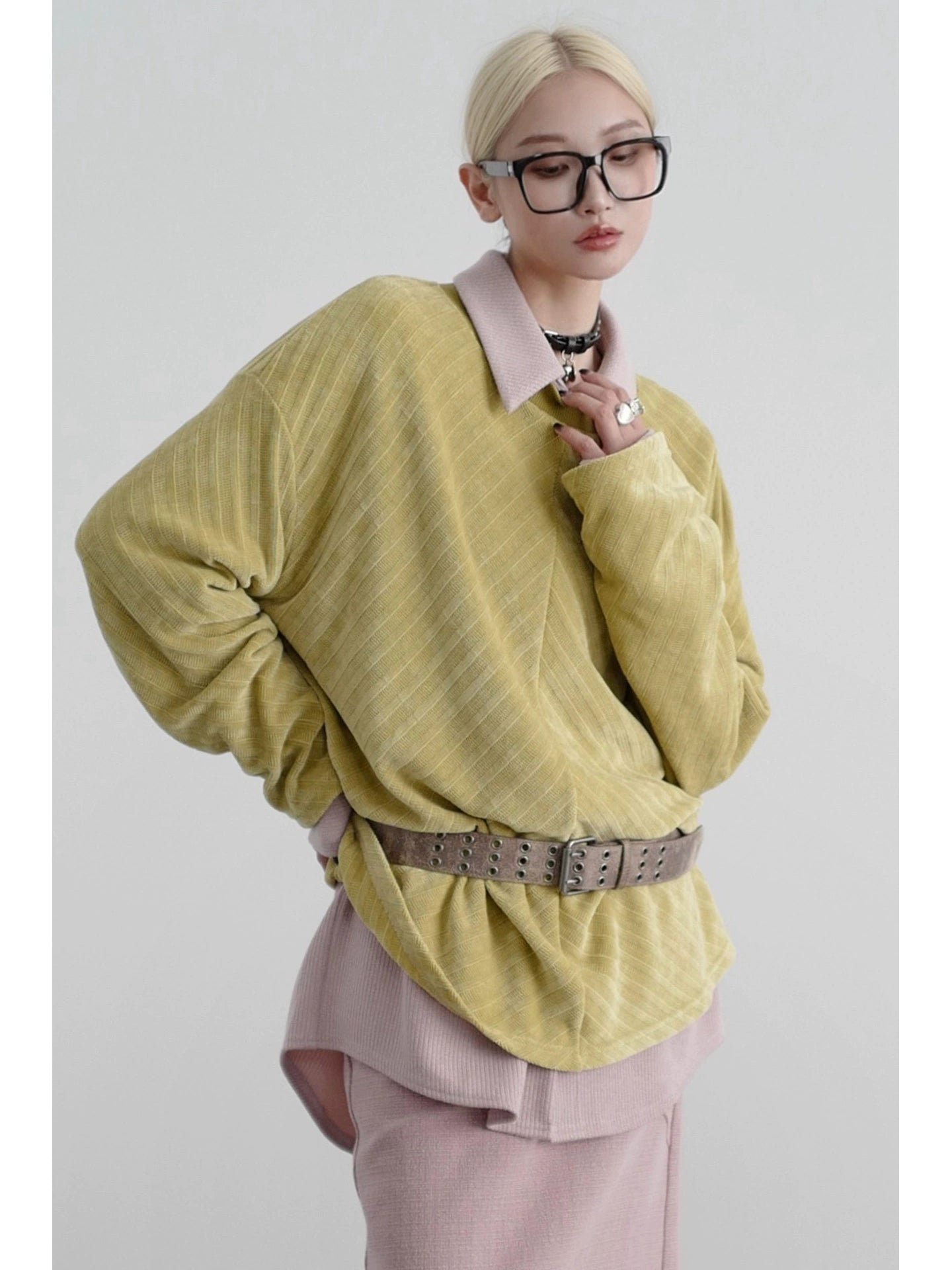 Vラインニットプルオーバー(CZ230)