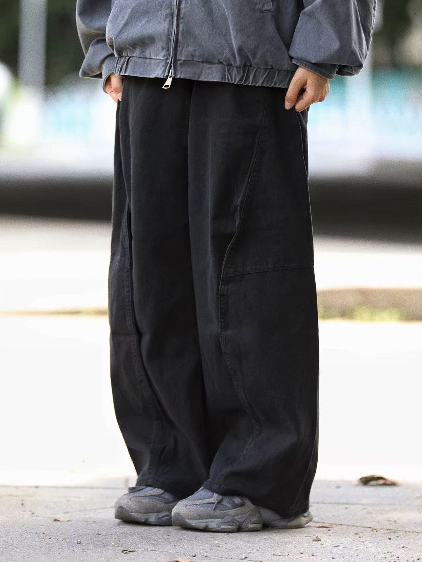 日系ヴィンテージ重厚ワイド弯刀パンツ（CZ401）