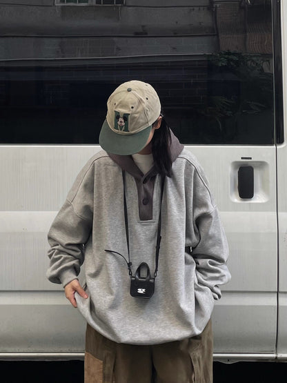 日系レトロ・ワッフル薄起毛フーディ（AVN004）