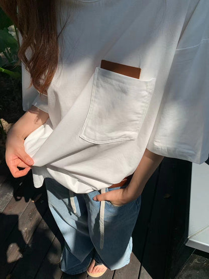 無地ゆったり半袖Tシャツ（AVN021）