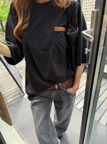 無地ゆったり半袖Tシャツ（AVN021）