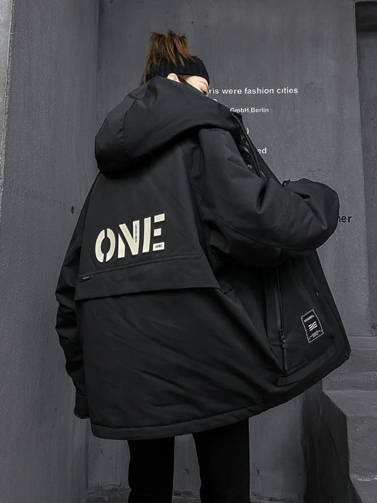 Mスタイル・オーバーサイズ防寒パーカー （HU099）