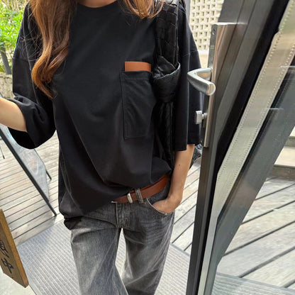 無地ゆったり半袖Tシャツ（AVN021）