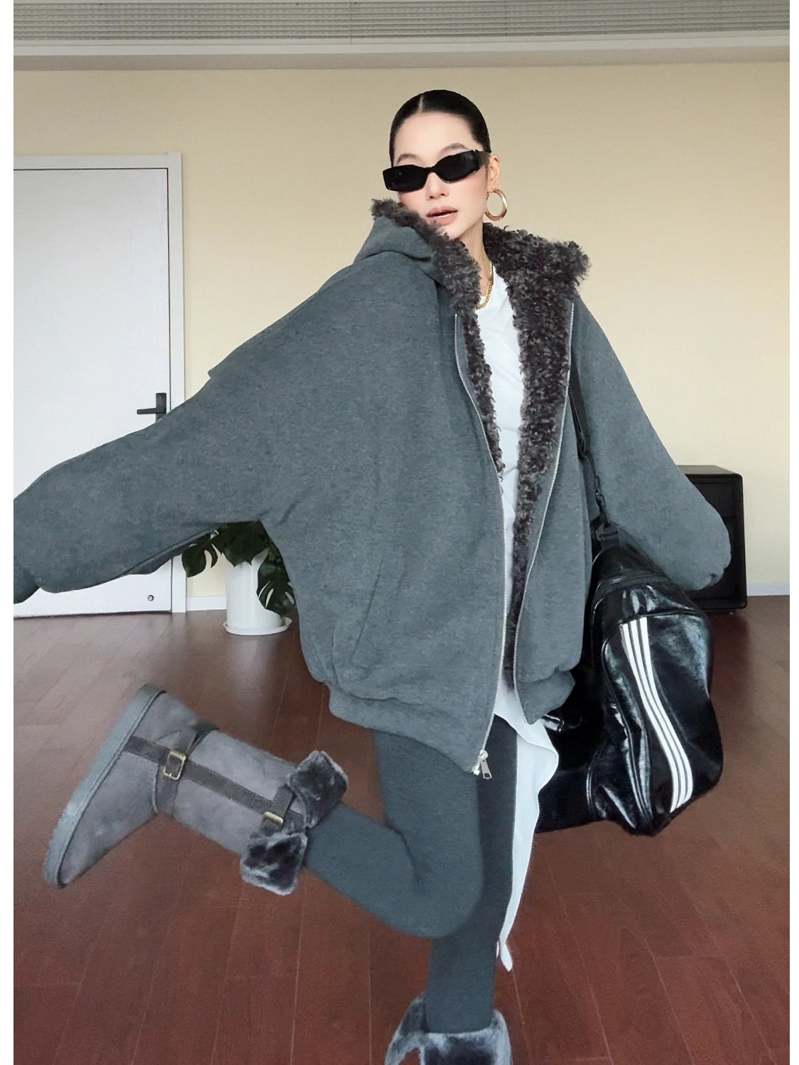 ふわもこ裏地×重厚感のあるビッグシルエット(CZ030)