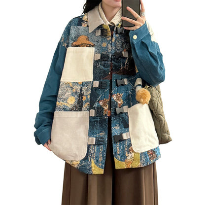 油絵風アートデザインジャケット(CZ001)