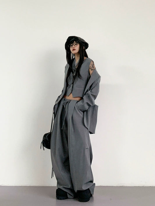 グレーオーバーサイズテーラード(MF937)