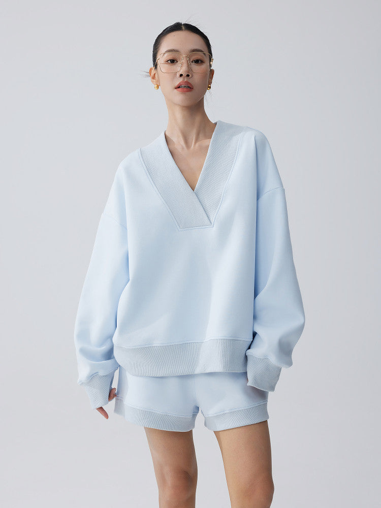 Vネックリブセットアップ（別売り）(MF278)