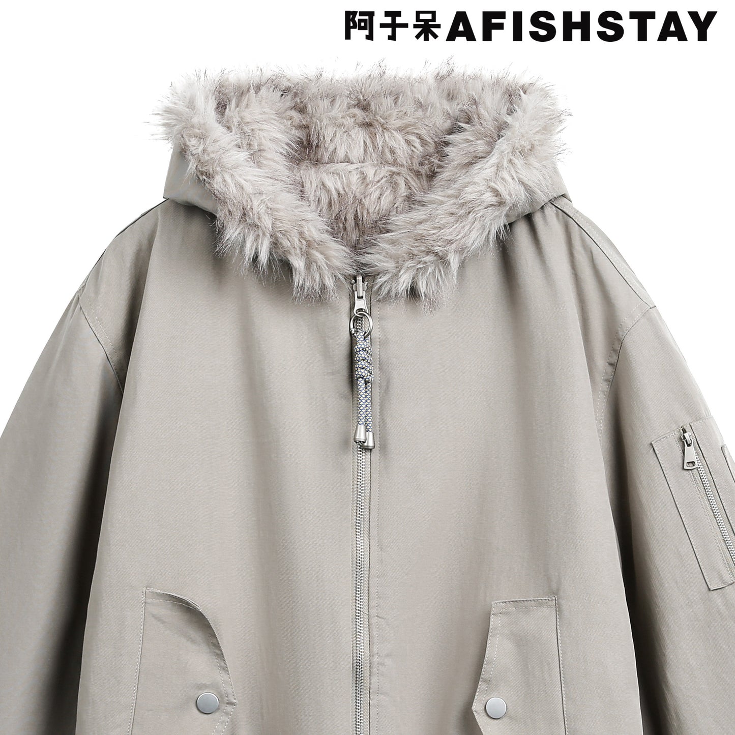 両面ボア×重厚中綿フードジャケット（CZ033）