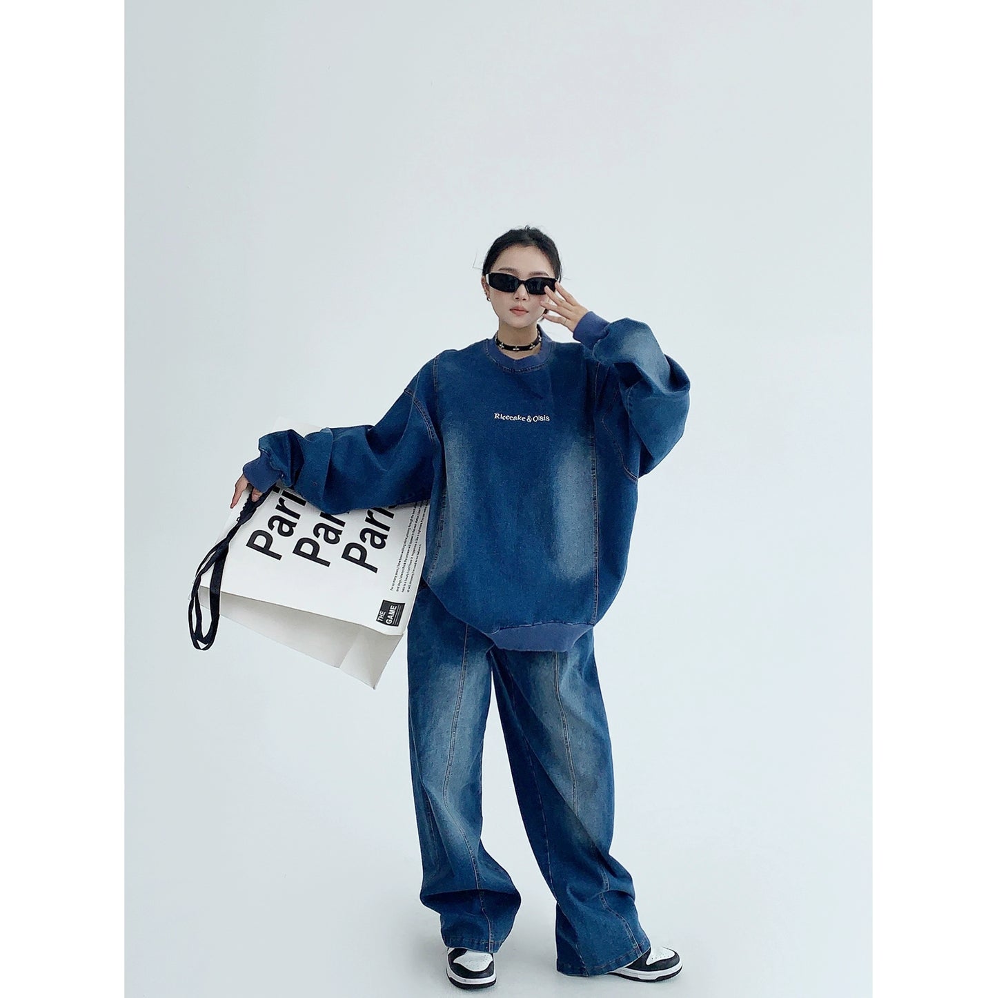 デニムウォッシュスウェット｜重厚ウォッシュ加工×ストリート（MF294）