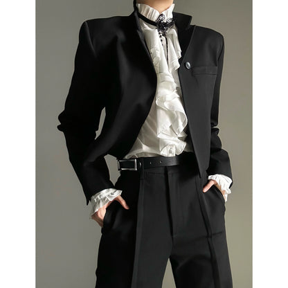 黒ショートテーラードジャケット(CZ194)