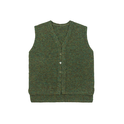 日系レトロ・羊毛混ニットベスト（AVN005）