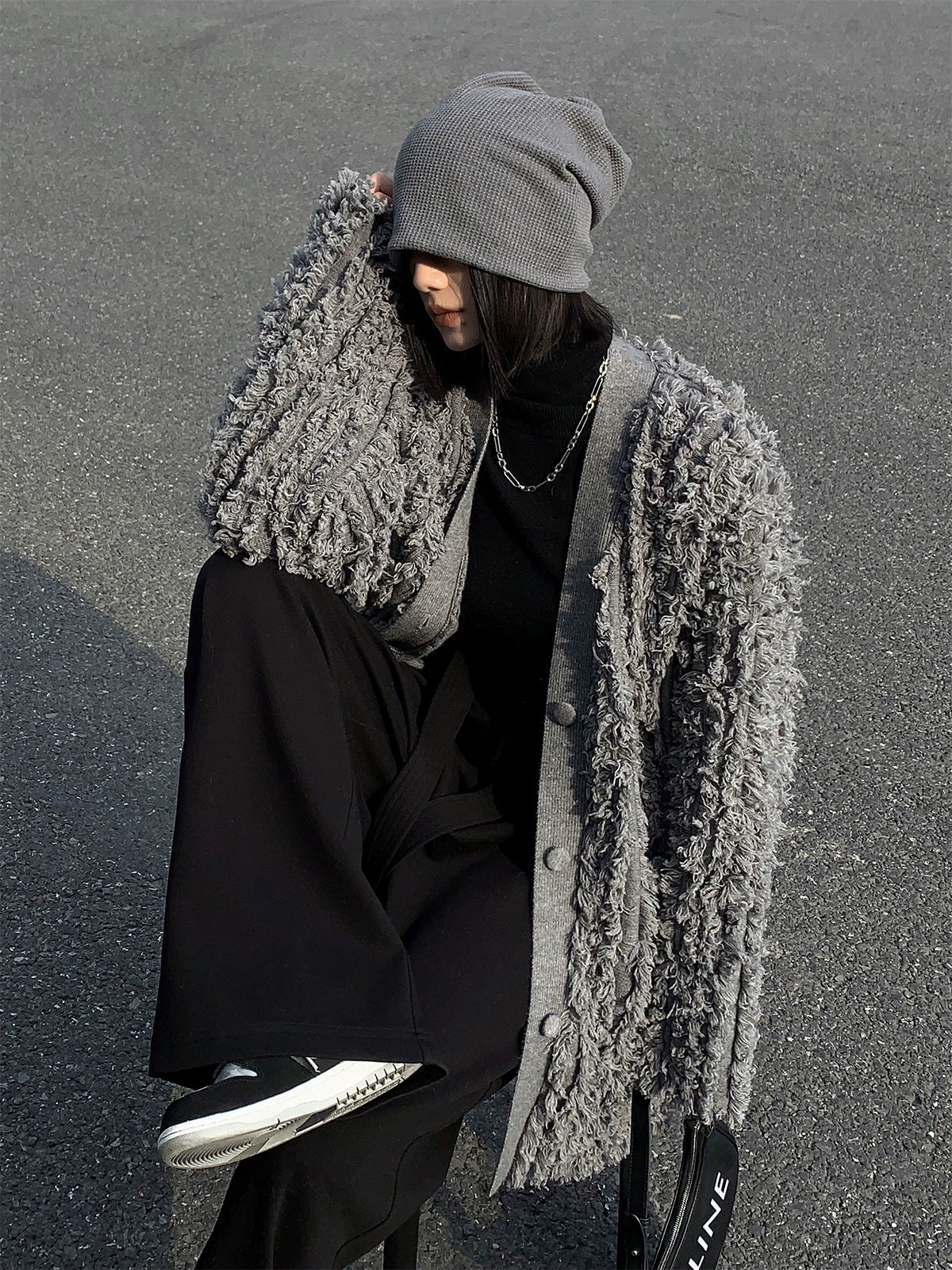 北極ふわもこボア・ビッグシルエットコート(MF945)