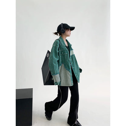 ヴィンテージパッチワークデニムジャケット(CZ060)