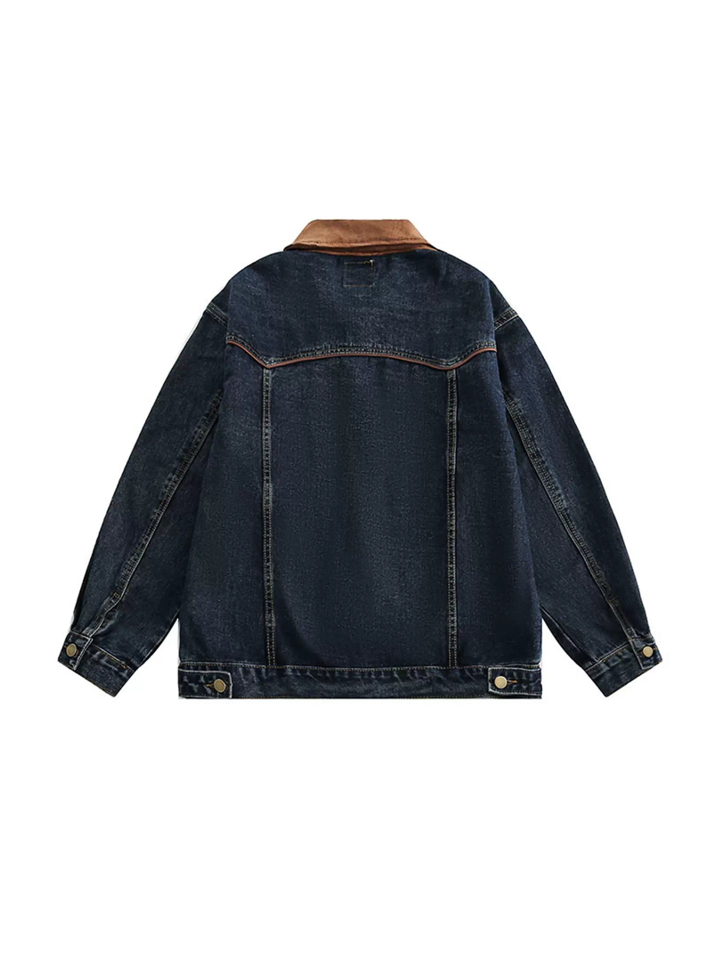 ヴィンテージデニムジャケット｜刺繍ワッペン付きオーバーサイズ(CZ195)