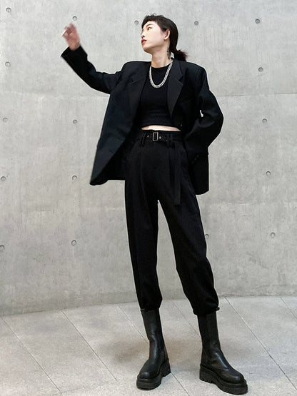 高腰ハイベルトジョガースラックス(CA381-2)