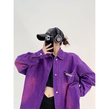 美式レトロ・ヴィンテージ加工コーデュロイシャツジャケット（AVN007）