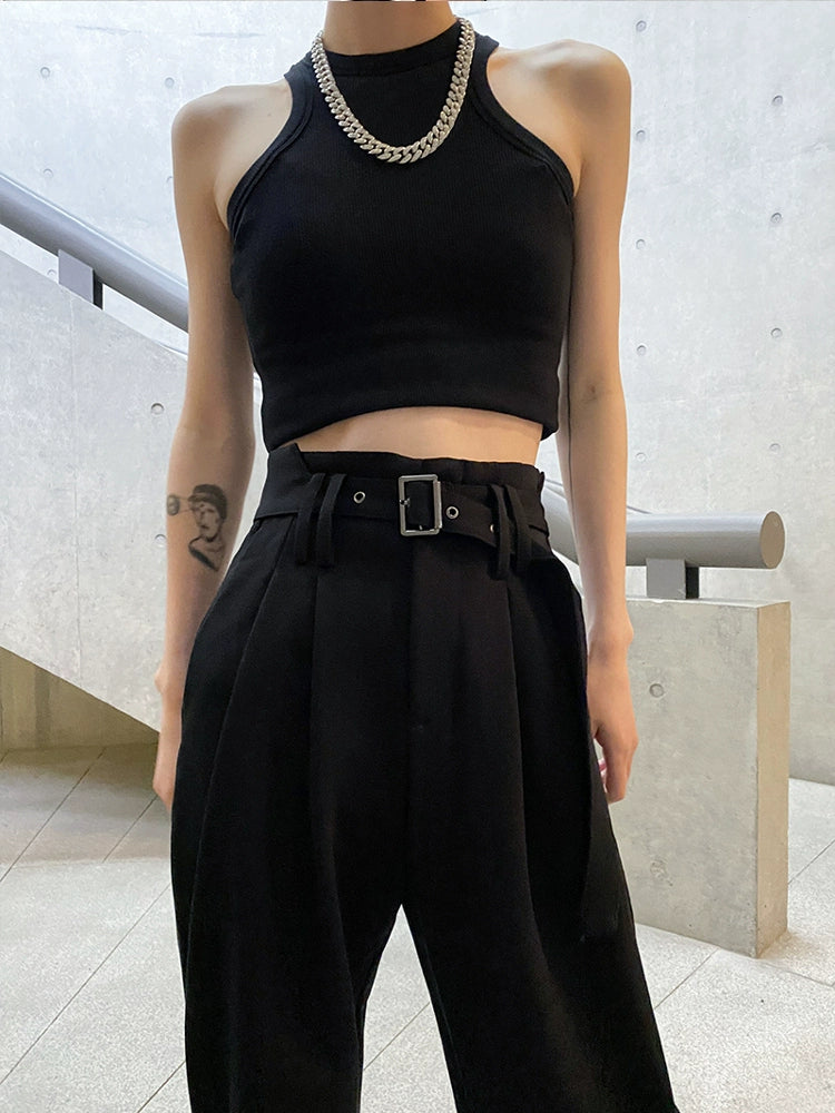 高腰ハイベルトジョガースラックス(CA381-2)