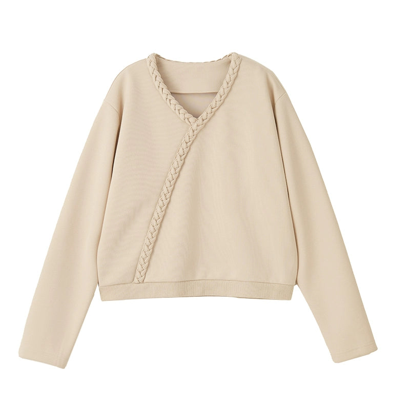 Vネックカーディガン×ワイドパンツ(CZ225)