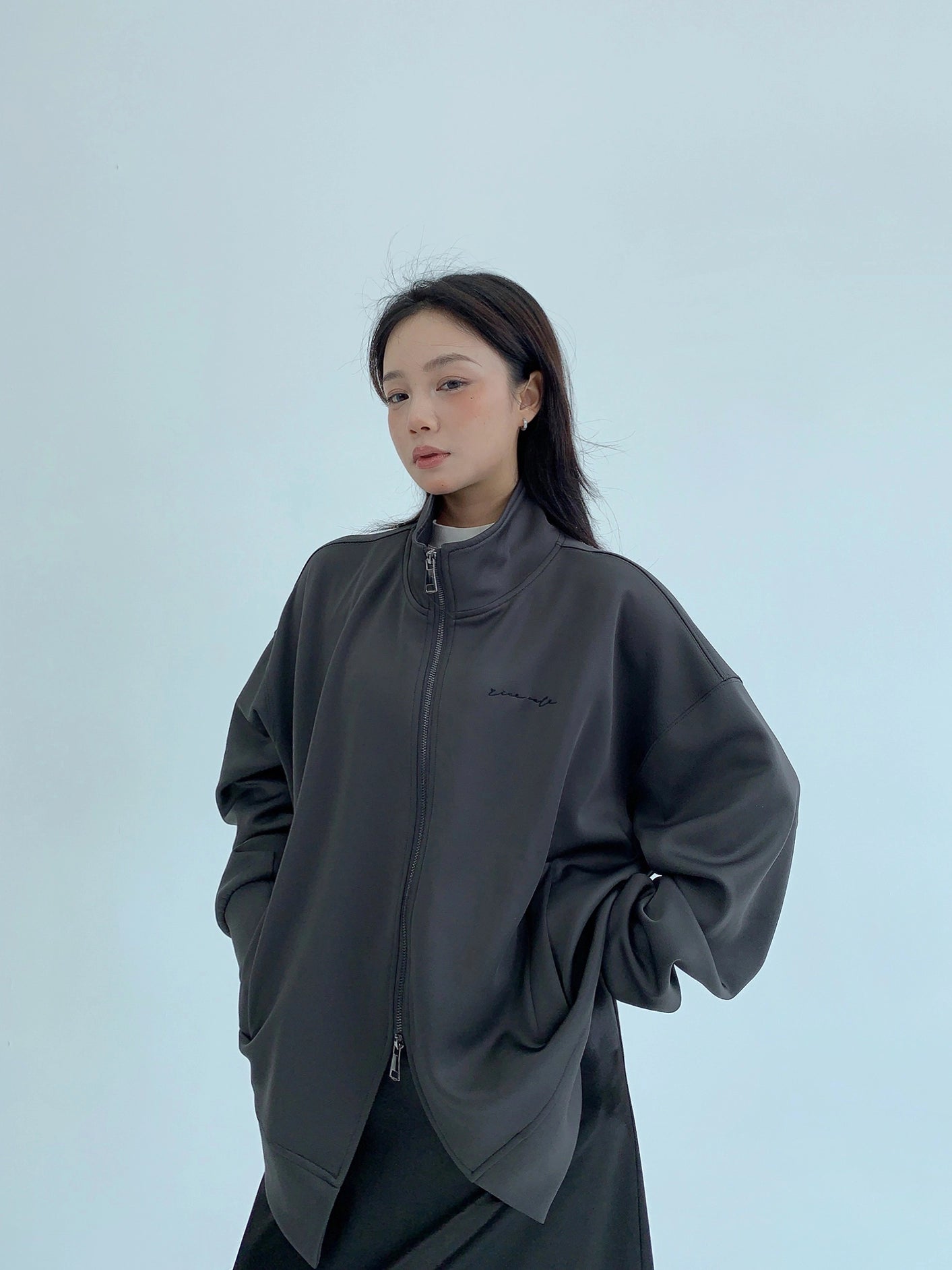 美式ヴィンテージ立領リラックスジャケット(HU940)