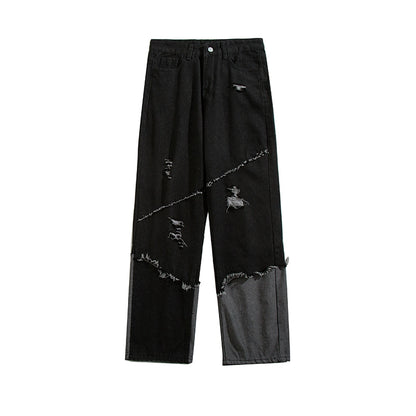 ピンキングデニム｜ワイドストレートパンツ（CZ058）