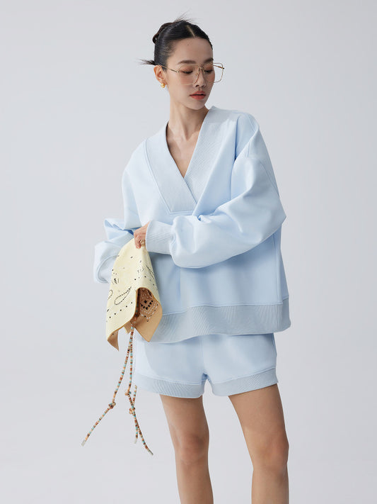 Vネックリブセットアップ（別売り）(MF278)