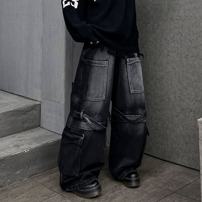 クール×ストリート（ニットトップス＋ワイドデニム）（AVN001）