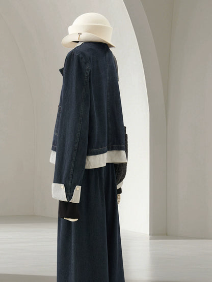 デニム×ストライプ切り替えセットアップ（別売り）（CZ057）