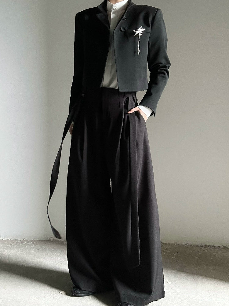 黒ショートテーラードジャケット(CZ194)