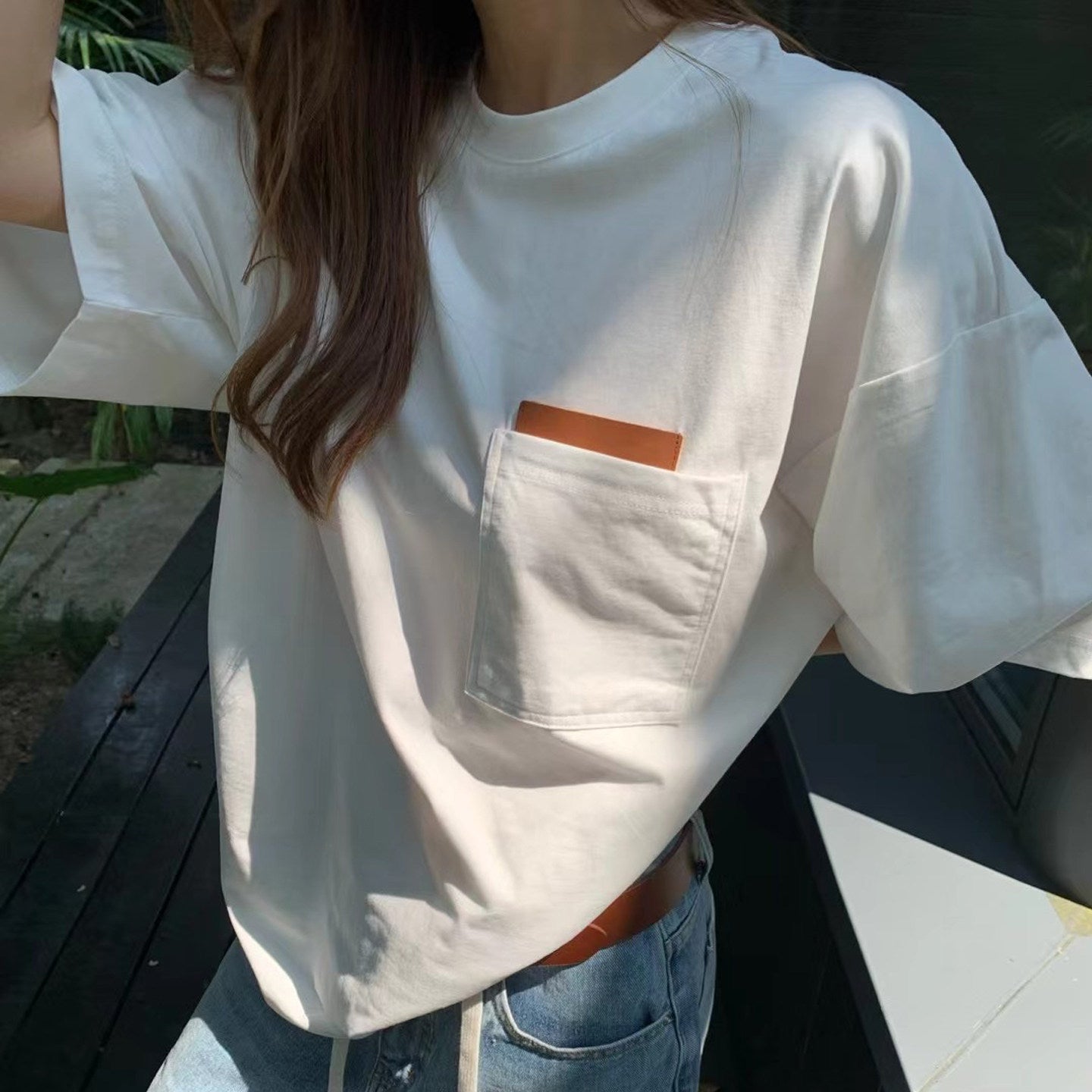 無地ゆったり半袖Tシャツ（AVN021）