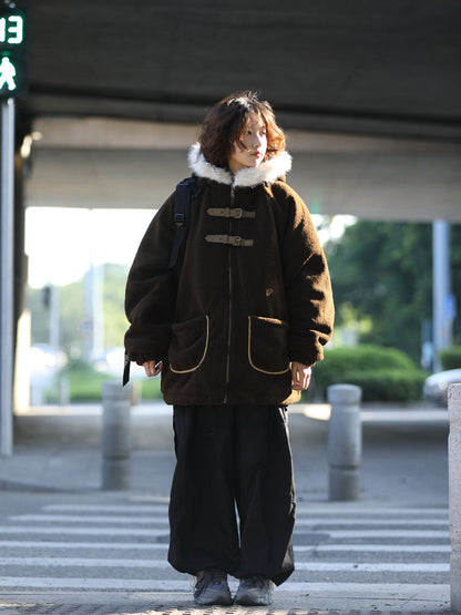 冬の羊ボアフードジャケット（CZ370）